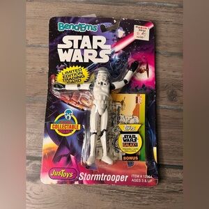 Star Wars NEW Bend-Ems Stormtrooper Action Figure JusToys Storm Trooper Toy 1993